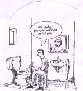Die leidigen Stehpinkler...